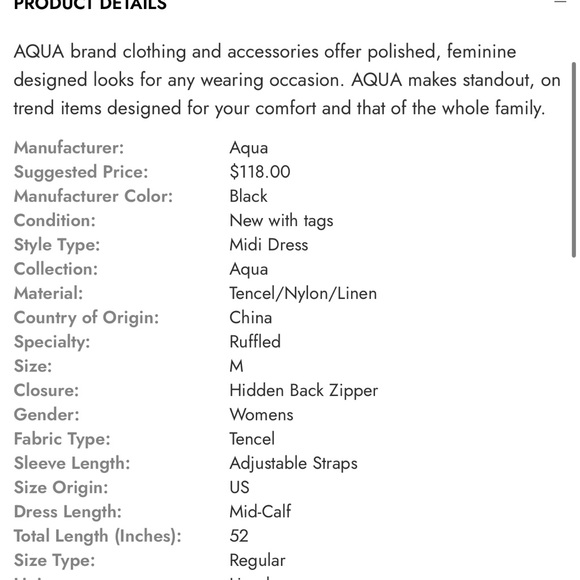 Aqua halter cut out midi dress SMALL NWT - Picture 2 of 2